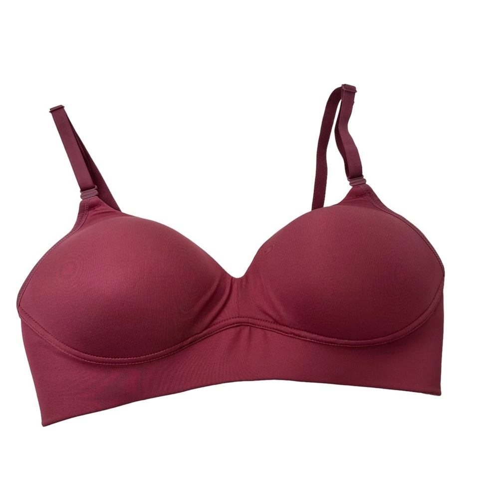 Warner’s Wireless Lined Maroon Red Supportive Bra 34D